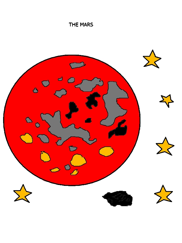 Mars The Red Planet Planet Coloring Pages by years old Valerie B  Pearce  