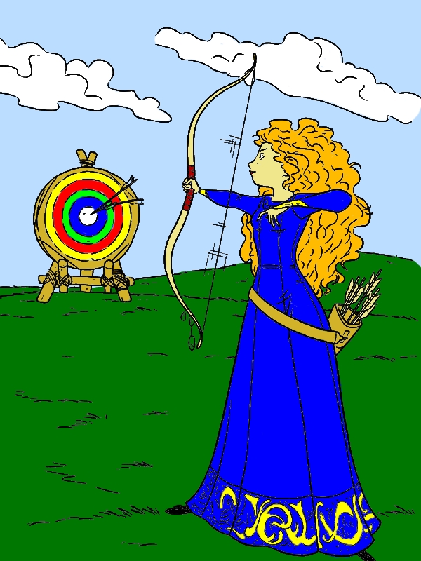 Merida Hit Her Target Coloring Pages by years old Manuel O  Chairez  