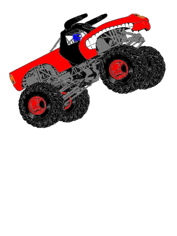 Monster Jam Jumping Horned Truck Coloring Pages by years old Amelia S  Mercado  