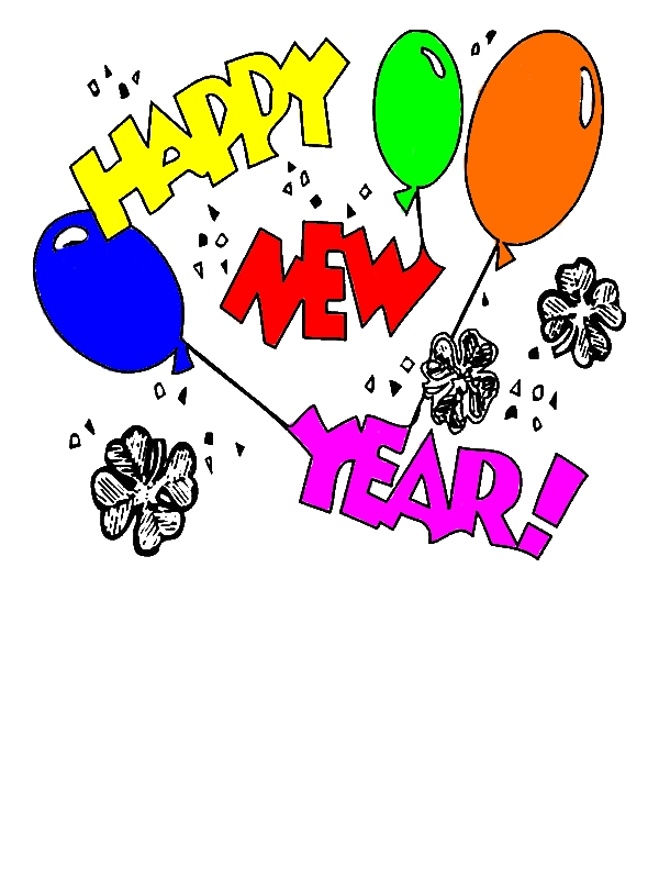 New Years Eve Celebration With Irish Shamrocks On 2015 New Year Coloring Page by years old Vivian J  Pippin  