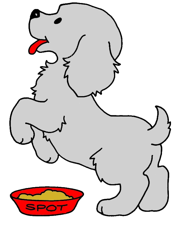 The Dog Is Happy For Lunch Time Coloring Page by years old Francisco H  Devos  