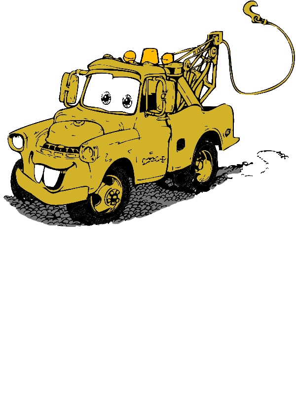 Tow Mater Is Very Dirty Coloring Pages by years old John N  Bell  